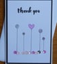Thank You Card - Pink & White Sequins - Image 1