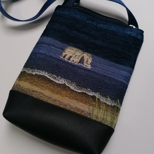 Coastal Landmarks Small Crossbody bag with Marsden Rock - Choice of two