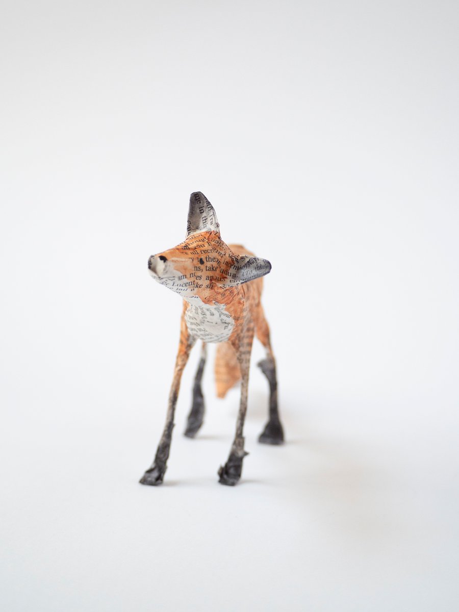 Lida Standing Paper Mache Fox