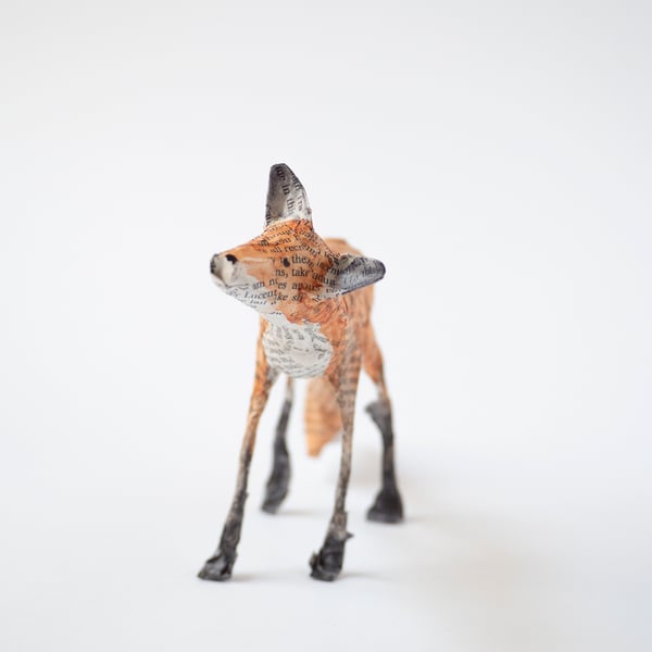 Lida Standing Paper Mache Fox
