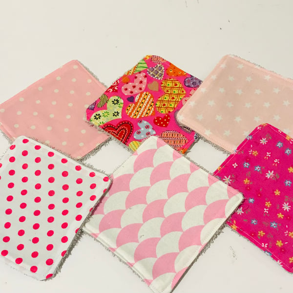 Reusable Make Up Face Wipes Set of 6  Washable and Eco Friendly 