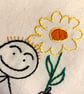 Tote shoulder bag, quirky stickman, flower power,  boho, pride, festival  - Image 3
