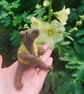 Handmade needle felted bear with green waistcoat  - Image 3