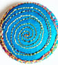 Buttons 1 inch button Hand Dyed Silks and Cottons Free Machine Embroidery Button