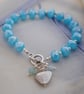 Sale-Baby Blue crystal and silver bracelet  - Image 2