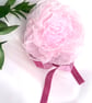 Pink organza flower choker brooch  - Image 3