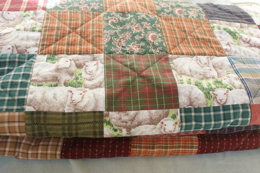 'Where's Collie?' A Patchwork Quilt with Sheep