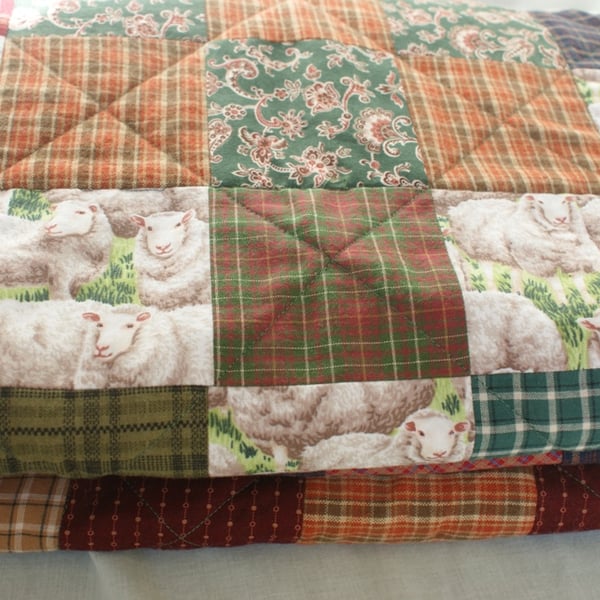 'Where's Collie?' A Patchwork Quilt with Sheep