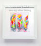 3 Shiny Feathers an original PAINTING on SILK - Image 9