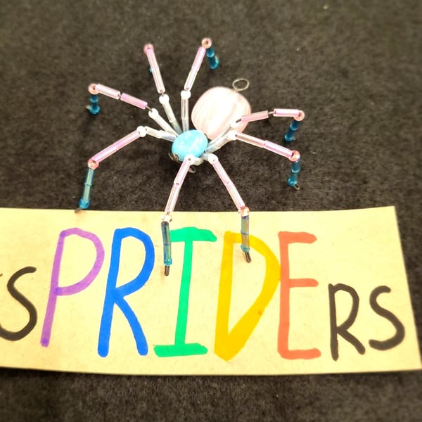 Trans Flag sPRIDEr Hanging Spider Suncatcher Decoration
