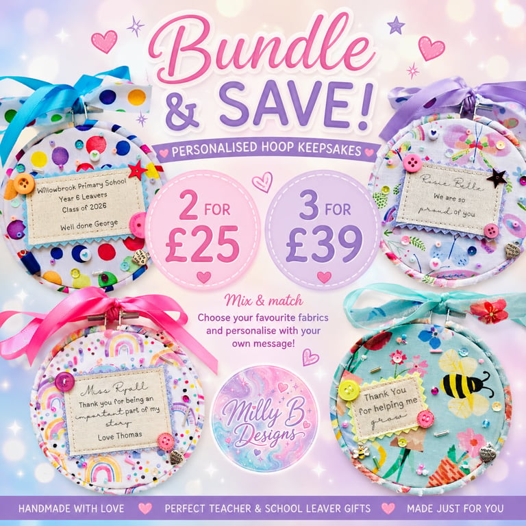 TEACHER GIFT BUNDLE 3 FOR 39, Plus FREE Personalised Star Name Hoop