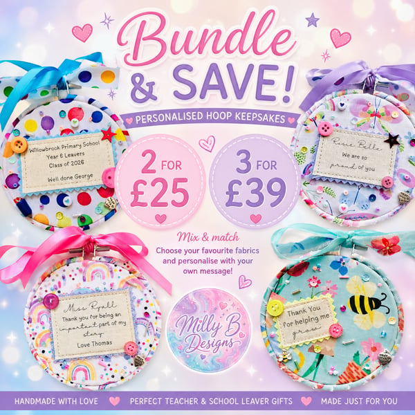 TEACHER GIFT BUNDLE 3 FOR 39, Plus FREE Personalised Star Name Hoop