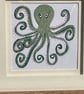Stylised Octopus Painting- Green - Image 2