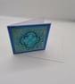 Hand Embossed Flower & Dragonfly Blank Card - Image 2