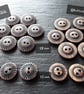 15mm 916" 24L REVERSIBLE Wood look polyester Buttons