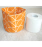 Toilet Roll Holder Loo Roll Storage Basket Bathroom Kitchen Orange Shampoo Tidy - Image 4