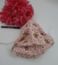 Face mask,  medium, nose wire, 3 layer, adjustable, washable in pink flower  - Image 5