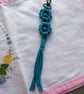 Handmade Macramé Fidget Flower Bag Charm Keyring