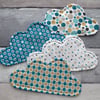Cloud Coasters  - Set of 4 Fabric Coasters