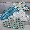 Cloud Coasters  - Set of 4 Fabric Coasters