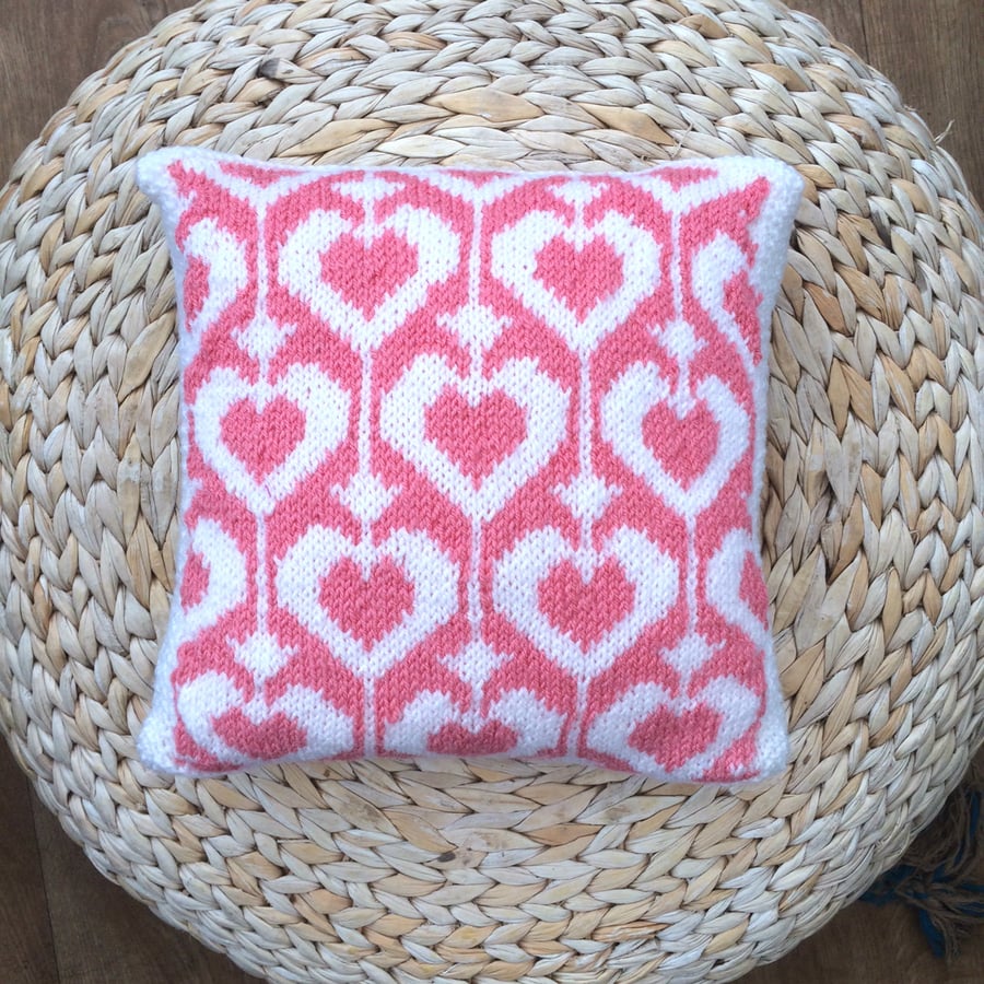 Valentine hearts cushion