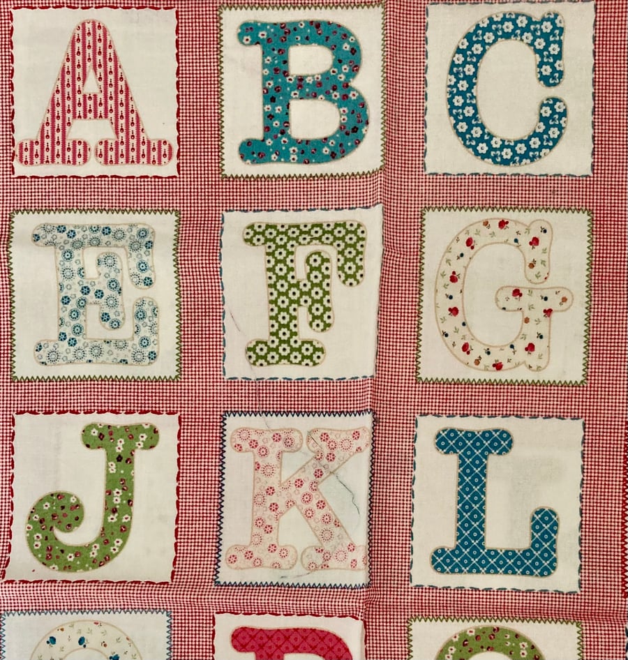 Half a Metre of Alphabet Fabric