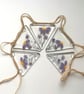 Fused Glass Daisy Bunting: Lilac Garden Garland