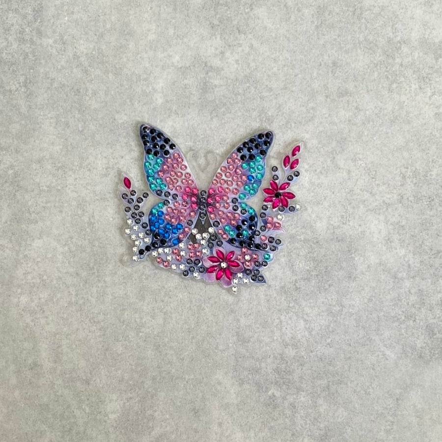 Hand Made Diamond Art Butterfly Acrylic Fridge Magnet 002