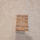 Handmade sketchbook A5 cotton rag watercolour paper gold cover open spine 