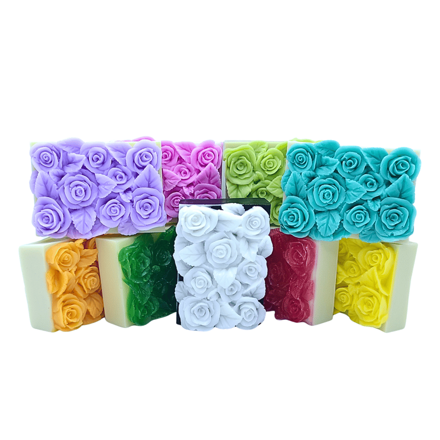 Roses soap. Handmade. Essential Oils. Gift soaps. Skin friendly. UK seller.