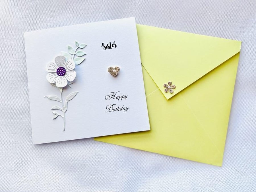 Handmade Personalised Birthday Card for mum, wife, daughter, girlfriend