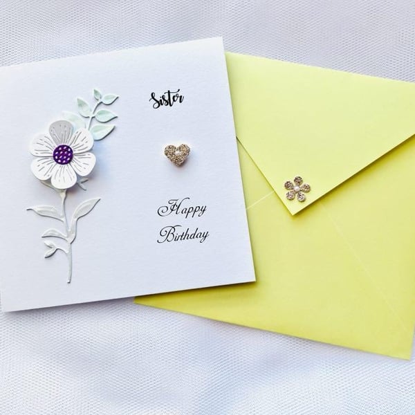 Handmade Personalised Birthday Card for mum, wife, daughter, girlfriend