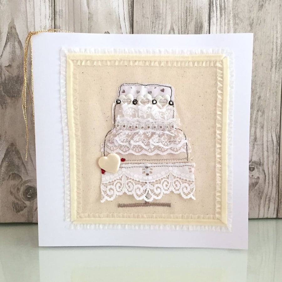 Wedding card - wedding cake