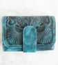 Green Turquoise Handmade Leather wallet women