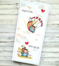 Squirrel Anniversary Card - handcrafted funny anniversary, birthday, valentine  - Image 3