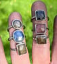 Silver and square brown sapphire ring U.K. size M - Image 8