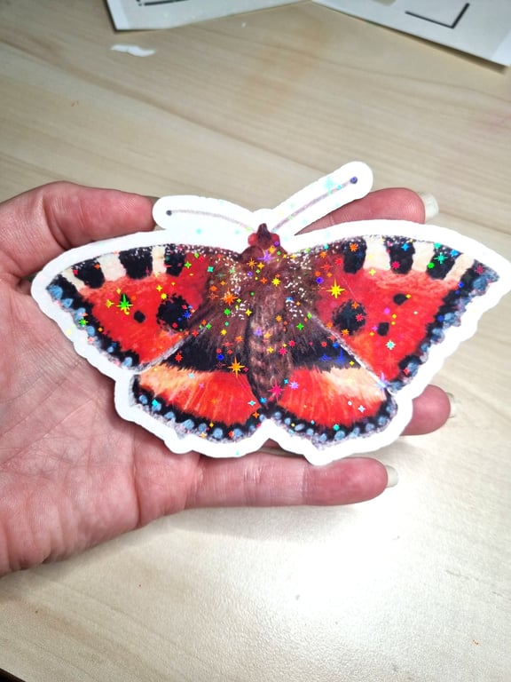 Handmade Watercolour Butterfly Vinyl Decal Stickers
