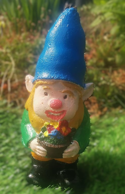 Gardener Gnome, Hand Painted, weather proofed