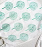Handprinted Organic Cotton Trees Long Scarf Tassles Lime Grass Green             - Image 9