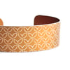 Leaf pattern aluminium cuff mustard