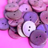 Large Bright and Bold Purple Coconut Shell Buttons 3pk 30mm