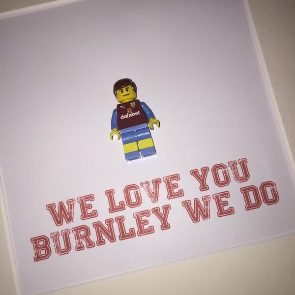 BURNLEY FC - FRAMED LEGO MINIFIGURE - CUSTOM
