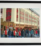 Arsenal, Highbury Stadium. Framed Football Art Print. 20" x 16" Frame