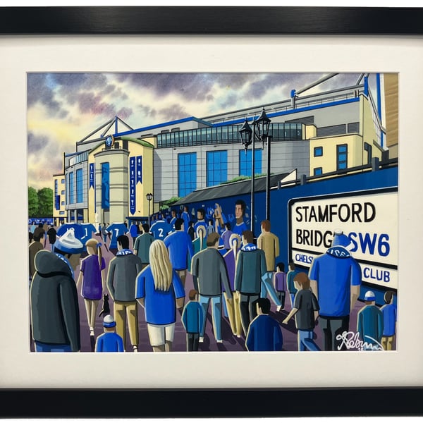 Chelsea. Framed & Unframed Fine Art Print, Football Club FC Stamford Bridge Gift