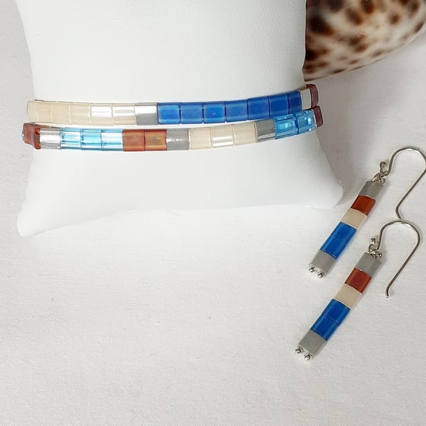 FRAN - Tila bead bracelets and earrings 