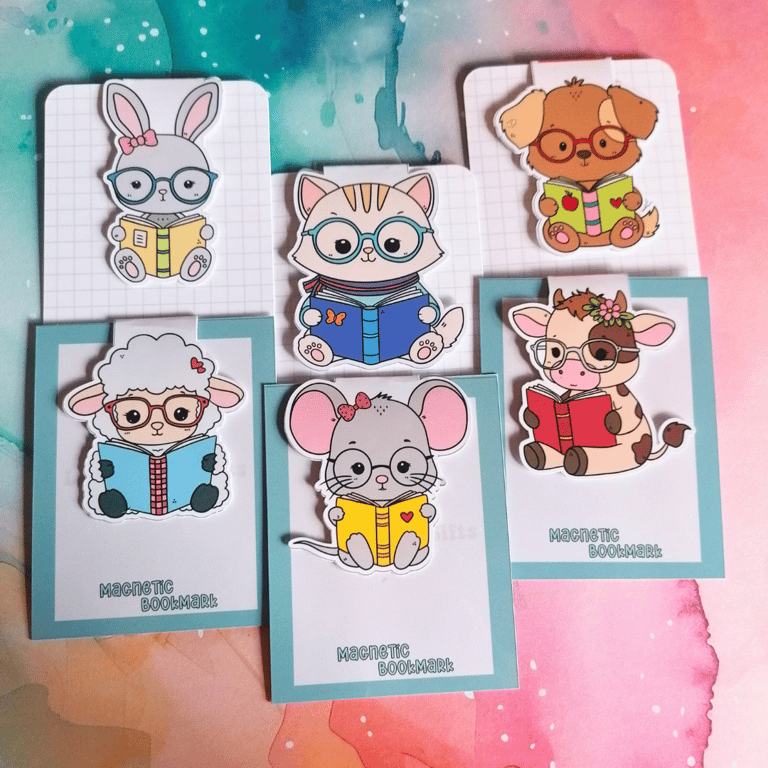 Reading Animals Magnetic Bookmark (pack of 6)