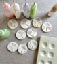 Handmade Ceramic Echinacea brooch, Hand Made Pottery Badge - Image 9