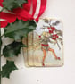 GIFT TAGS  Christmas, Autumn , Winter  ( set of 3 ) Flower Fairy. Holly. 