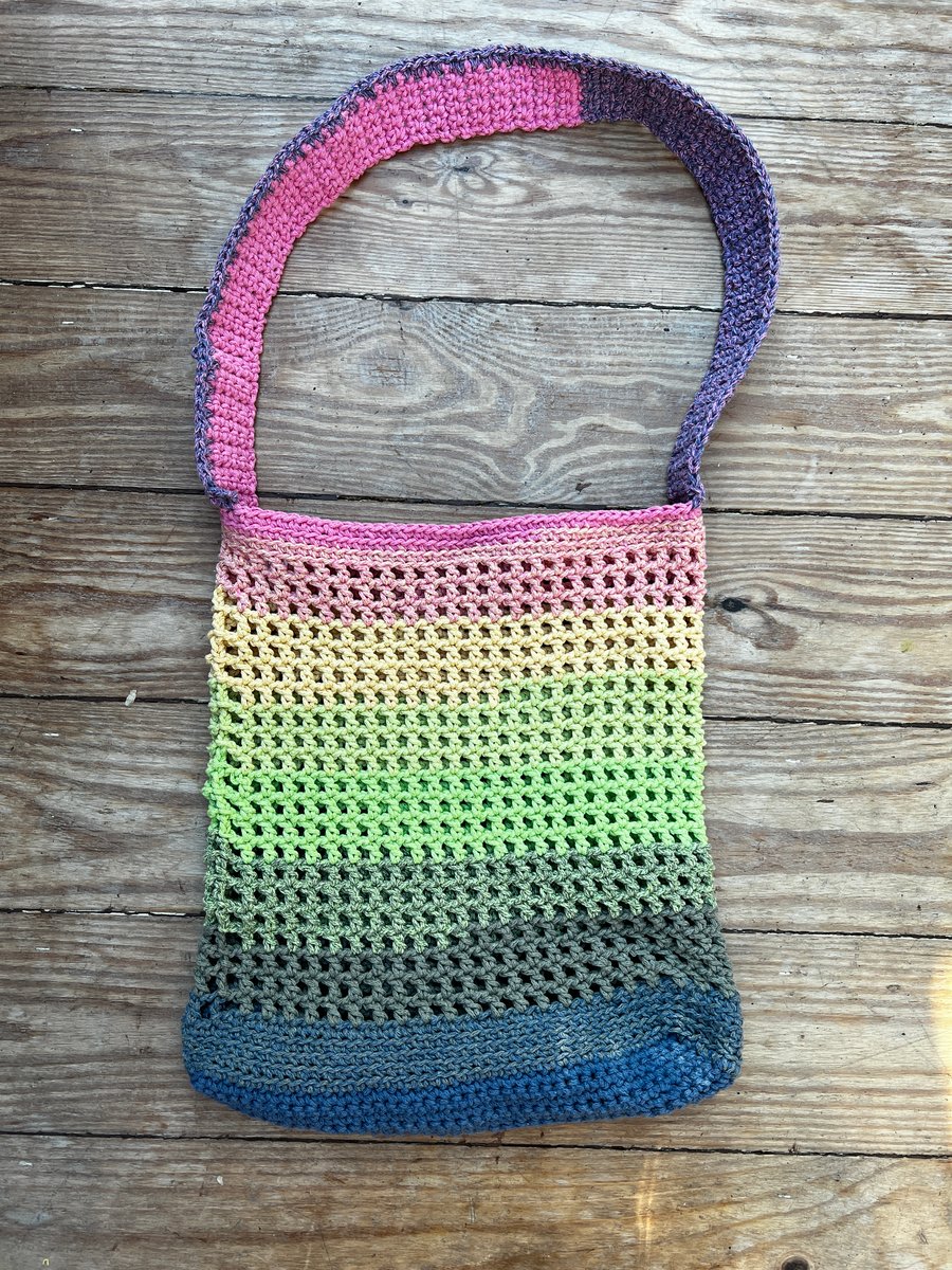 Handmade Crochet Beach Shoulder Bag - Summer