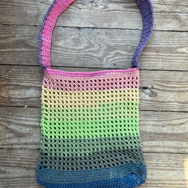 Handmade Crochet Beach Shoulder Bag - Summer